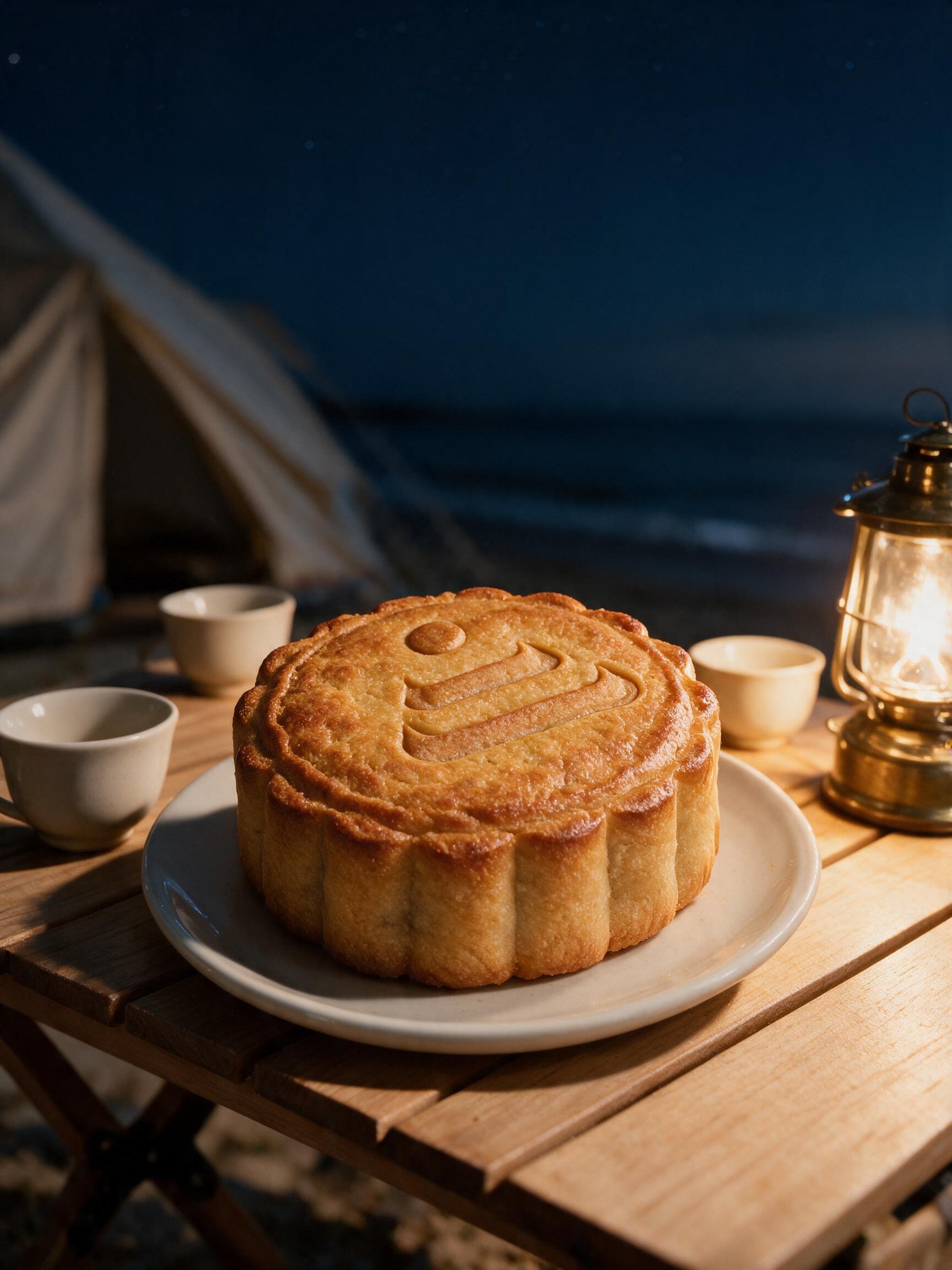 An oversized mooncake in the first generation test