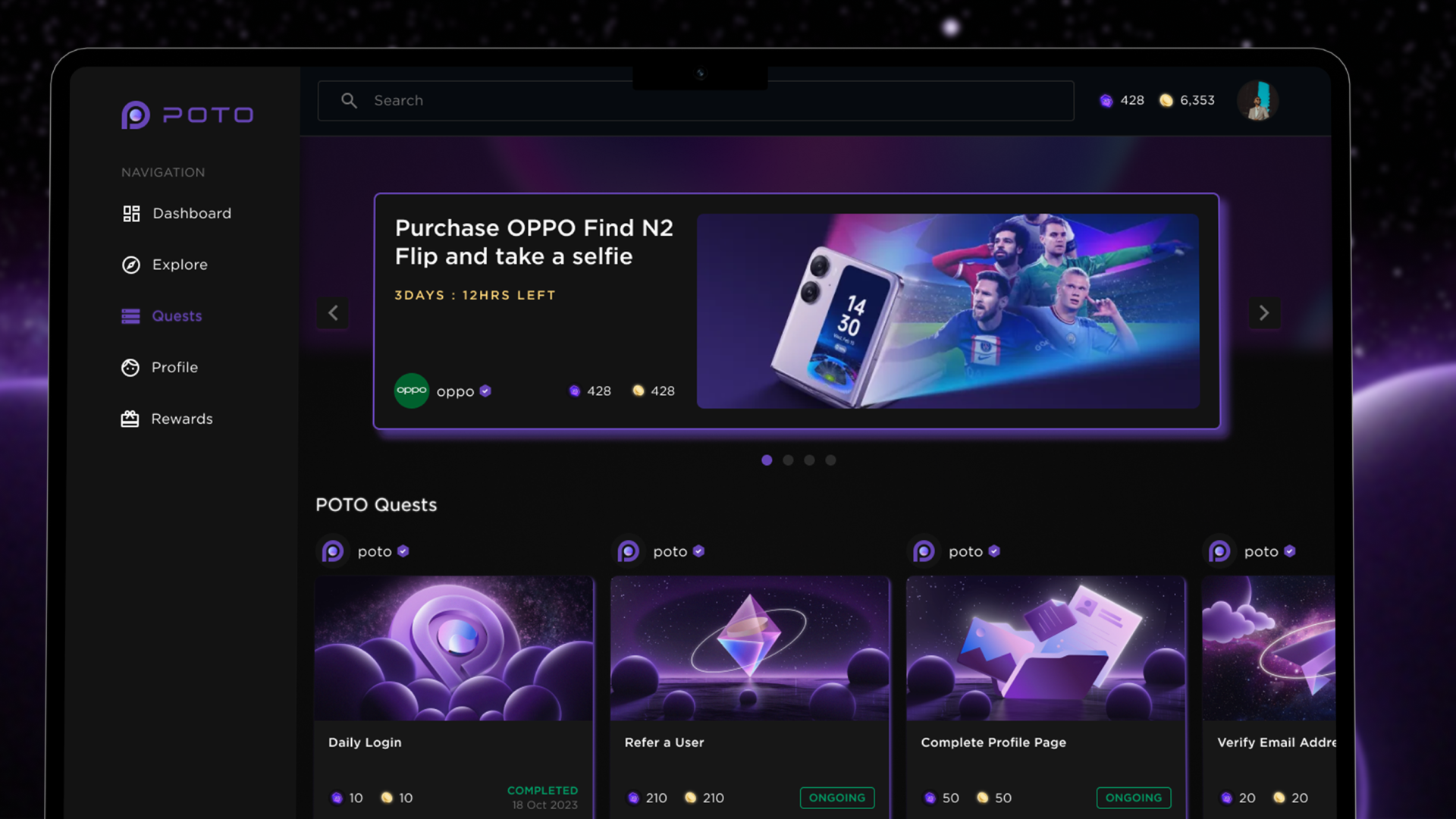 Full POTO campaign and quest interface
