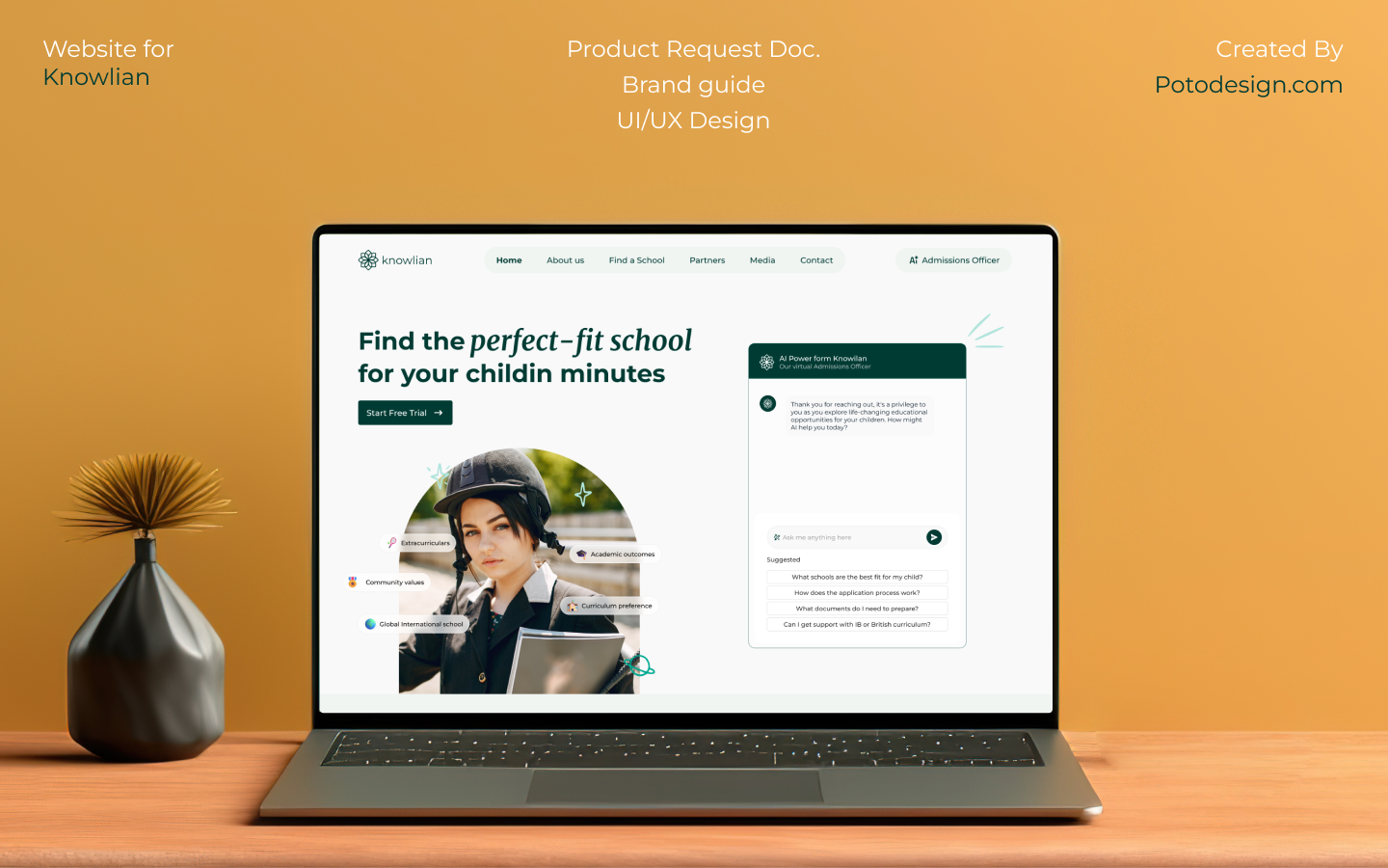 Knowlian education website overview